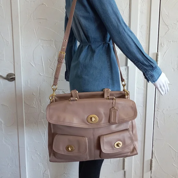 Coach 12980 Hampton Collection, Legacy Travel Bag, Tan - Picture 3 of 15